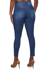 Womens WAX Basic Skinny Jeans, Blue,