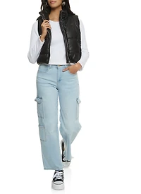 WAX Straight Leg Flap Pocket Cargo Jeans