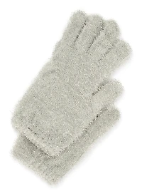 Womens Lurex Texting Gloves, Silver