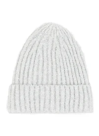 Womens Lurex Beanie, Silver