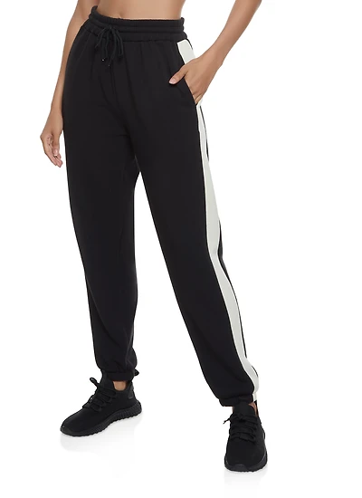 Side Stripe Fleece Sweatpants