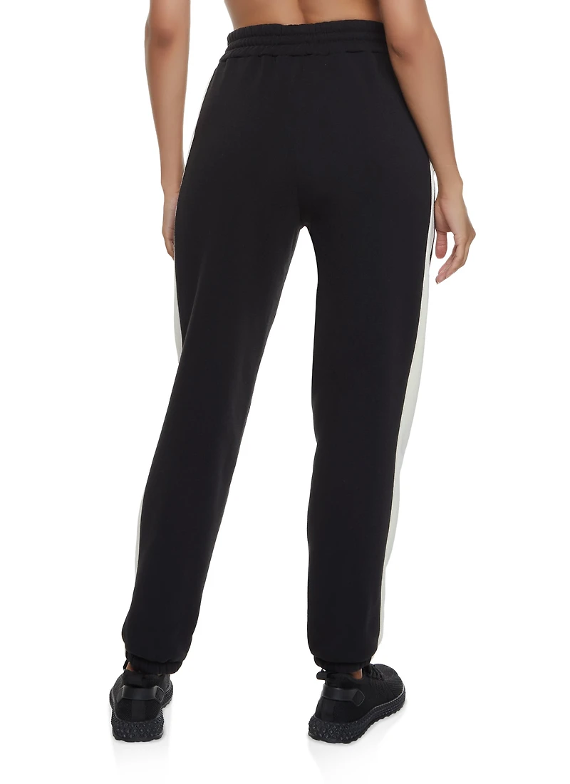 Side Stripe Fleece Sweatpants