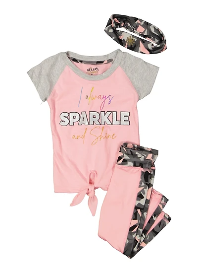 Toddler Girls Always Sparkle Graphic Tee and Leggings