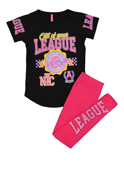 Girls Out Of Your League Graphic Tee and Leggings
