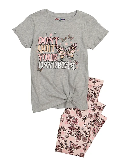 Girls Dont Quit Your Daydream Tee and Leggings