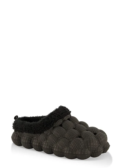 Girls Sherpa Lined Bubble Slippers