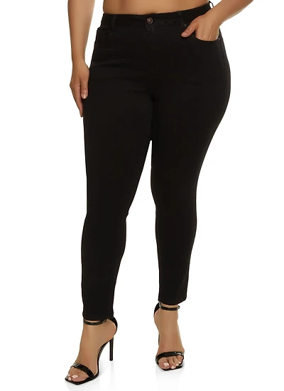Plus WAX High Waist Push Up Skinny Jeans