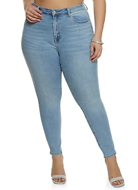 Plus WAX Basic Whiskered Jeans