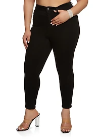 Plus WAX Whiskered High Waist Skinny Jeans