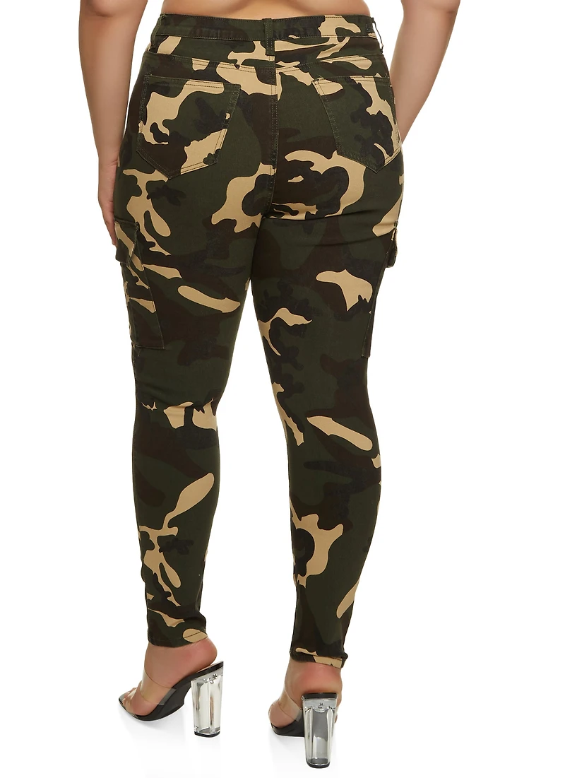 Plus Skinny Leg Camo Cargo Pants