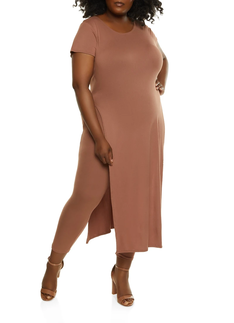 Plus Soft Knit Maxi Tee