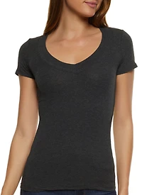Solid V Neck Tee