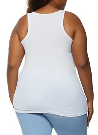 Plus Ribbed Knit Tank Top