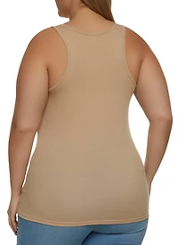 Plus Ribbed Knit Tank Top