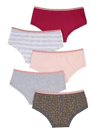 Girls Set of 5 Leopard Print Panties