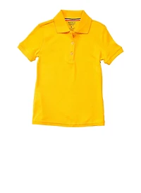 French Toast Girls 4-6x Short Sleeve Interlock Knit Polo Shirt