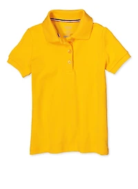 French Toast Girls 4-6x Short Sleeve Interlock Polo Shirt
