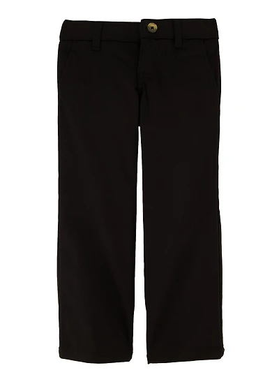 French Toast Girls 4-6x Straight Leg Pants, Black, Size 6
