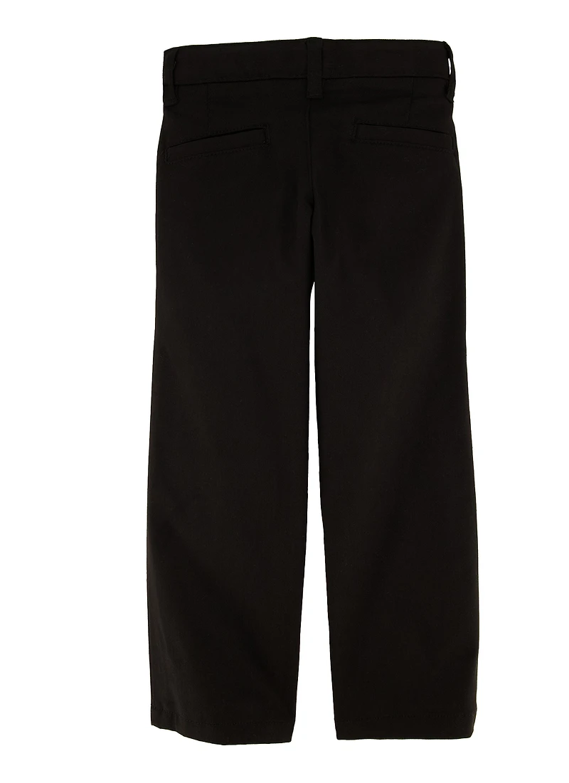 French Toast Girls 4-6x Straight Leg Pants, Black, Size 6