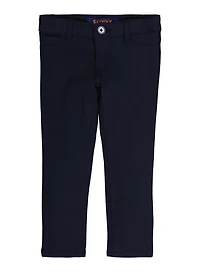 Girls 4-6x Adjustable Waist Skinny Leg Pants, Blue,