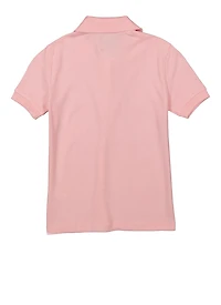 French Toast Girls 7-16 Scalloped Collar Polo Shirt, Pink, Size 14-16