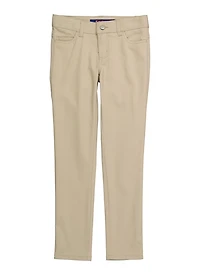 French Toast Girls 7-16 5 Pocket Skinny Pants, Khaki, Size 8