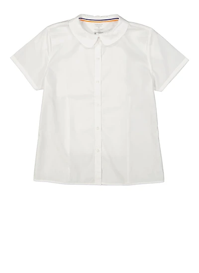 French Toast Girls 16-20 Peter Pan Collar Shirt, White, Size 16