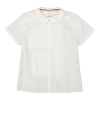 French Toast Girls 16-20 Peter Pan Collar Shirt, White, Size 16