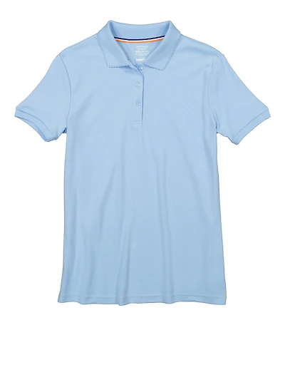 French Toast Girls 18-20 Short Sleeve Interlock Polo Shirt