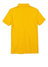 French Toast Girls 16-20 Interlock Polo Shirt, Yellow, Size 18-20