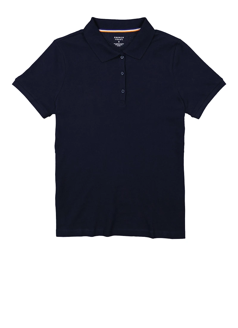 French Toast Junior Solid Polo Shirt, Blue,