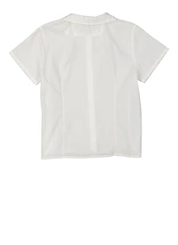 French Toast Girls Plus Size 10.5-20.5 Peter Pan Collar Shirt, White, Size 20.5