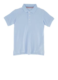 French Toast Boys 4-7 Short Sleeves Pique Polo, Blue, Size 4-5