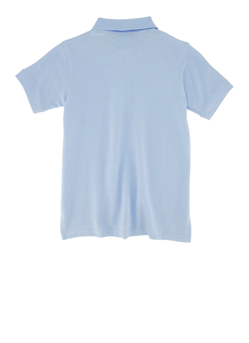 French Toast Boys 4-7 Short Sleeves Pique Polo, Blue, Size 6-7
