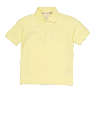 French Toast Boys 4-7 Short Sleeve Pique Polo, Yellow, Size 6-7