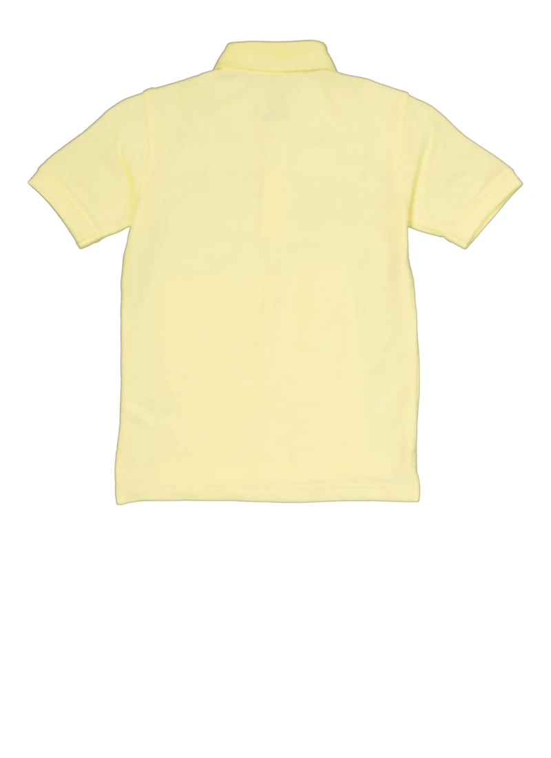 French Toast Boys 4-7 Short Sleeve Pique Polo, Yellow, Size 6-7