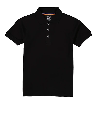 French Toast Boys 4-7 Solid Pique Polo, Black, Size 4-5