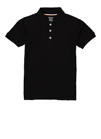 French Toast Boys 4-7 Solid Pique Polo, Black, Size 4-5