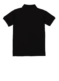French Toast Boys 4-7 Solid Pique Polo, Black, Size 4-5