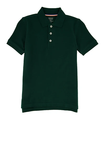 French Toast Boys 4-7 Solid Polo Shirt, Green, Size 4-5