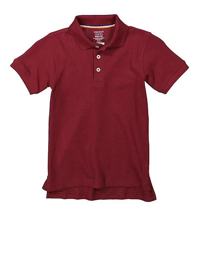 French Toast Boys 4-7 Pique Short Sleeve Polo Shirt, Burgundy, Size 4-5