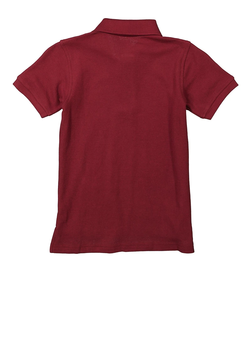 French Toast Boys 4-7 Pique Short Sleeve Polo Shirt