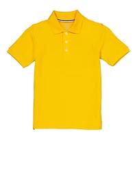 French Toast Boys 4-7 Short Sleeve Pique Polo, Yellow, Size 4-5