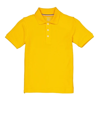 French Toast Boys 4-7 Short Sleeve Pique Polo, Yellow, Size 4-5