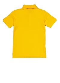 French Toast Boys 4-7 Short Sleeve Pique Polo, Yellow, Size 4-5