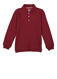 French Toast Boys 4-7 Long Sleeve Solid Polo Shirt
