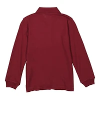 French Toast Boys 4-7 Long Sleeve Solid Polo Shirt