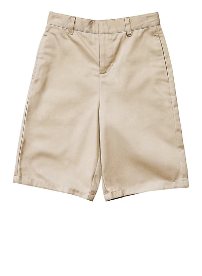 French Toast Boys 4-7 Flat Front Khaki Shorts, Khaki, Size 4