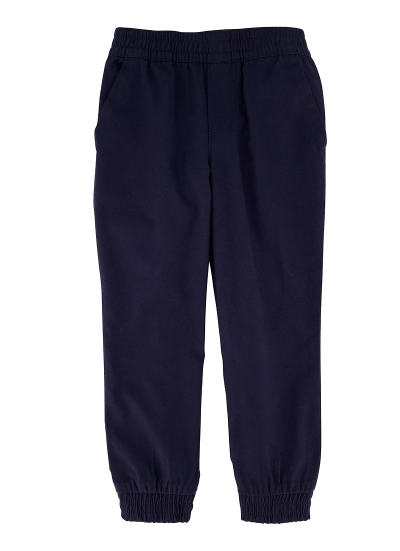 French Toast Boys 4-7 Twill Navy Joggers