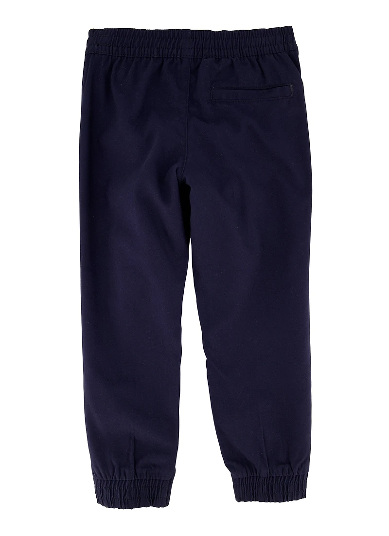 French Toast Boys 4-7 Twill Navy Joggers, Blue, Size 4